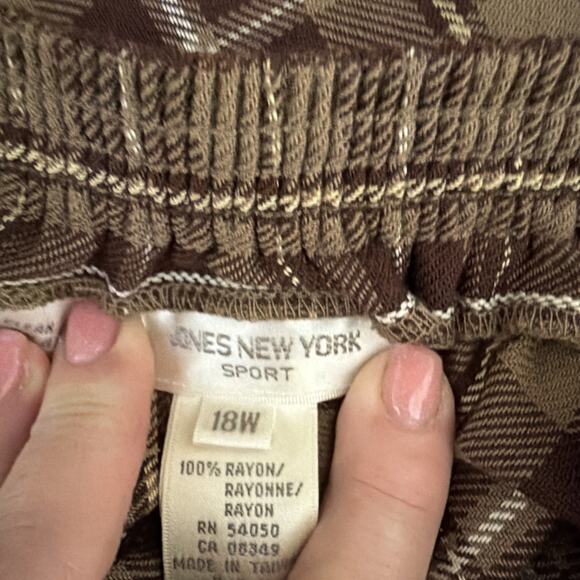 Vintage Y2K Jones New York Sports Plaid Circle Skirt #1371 Size 18W - Picture 4 of 4